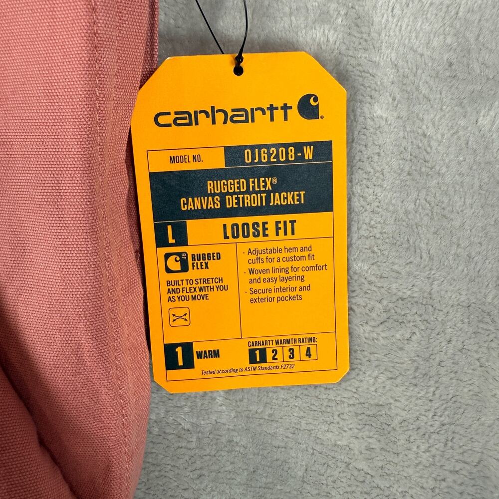 Carhartt Womens Small Iconic Crawford Detroit Jacket Rose Tint NEW - Picture 9 of 11